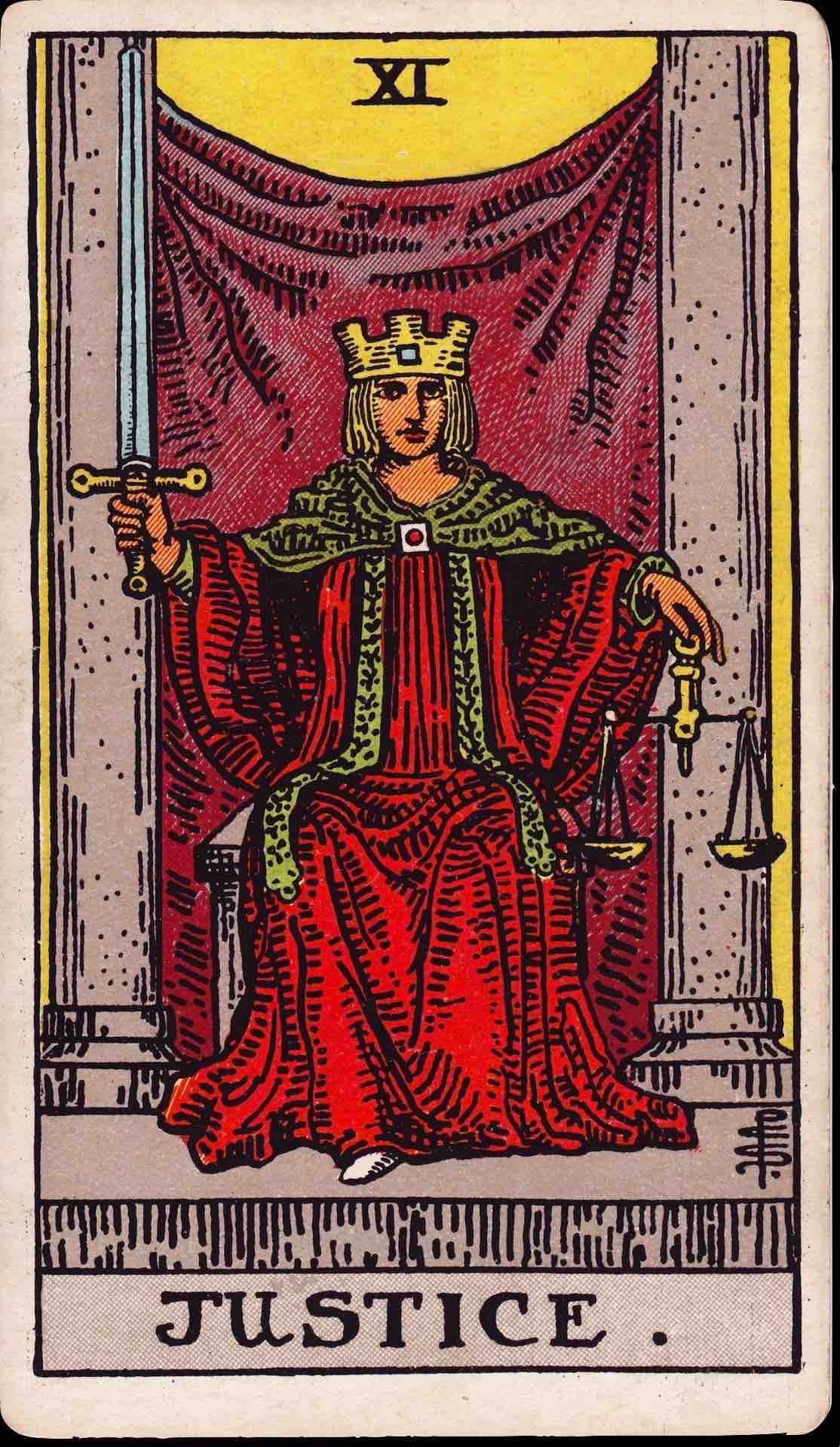 Justice tarot card