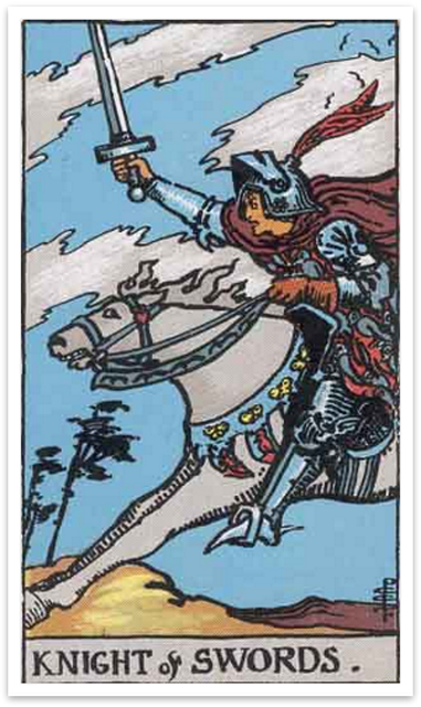 Knight of Swords tarot card