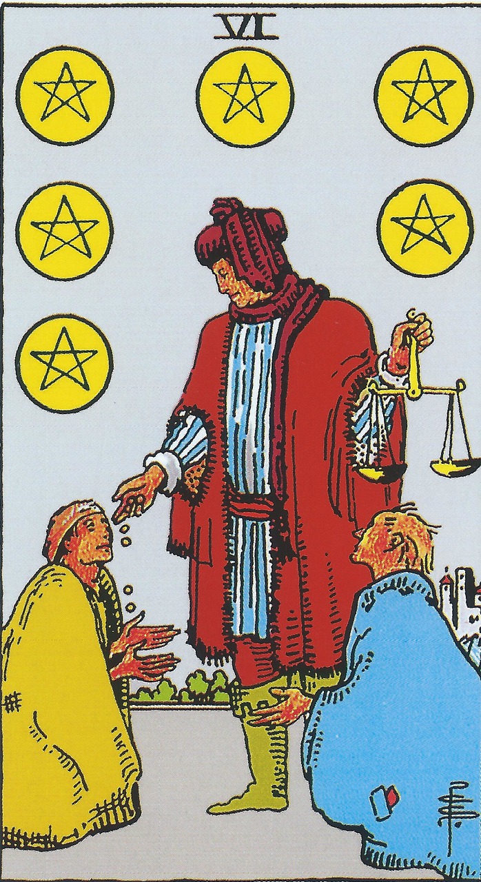 Six of Pentacles tarot card