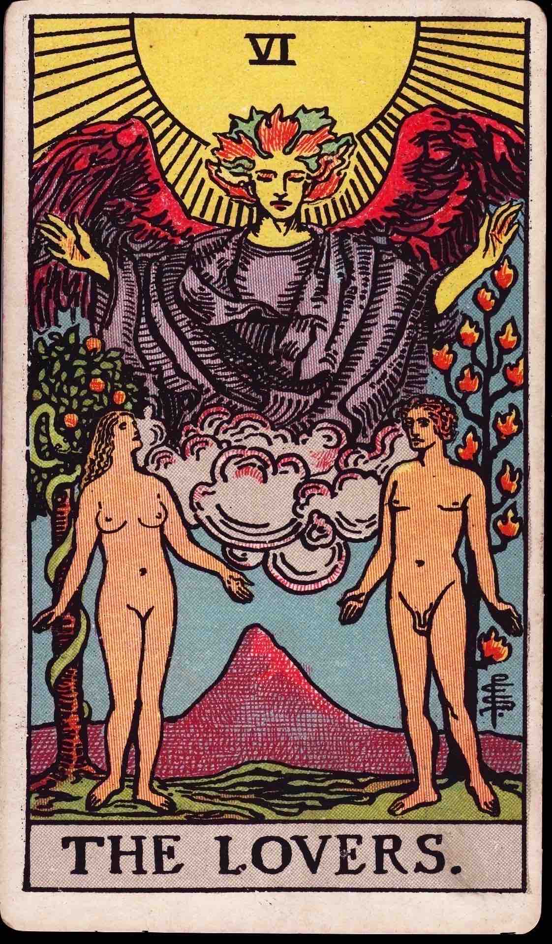 The Lovers tarot card