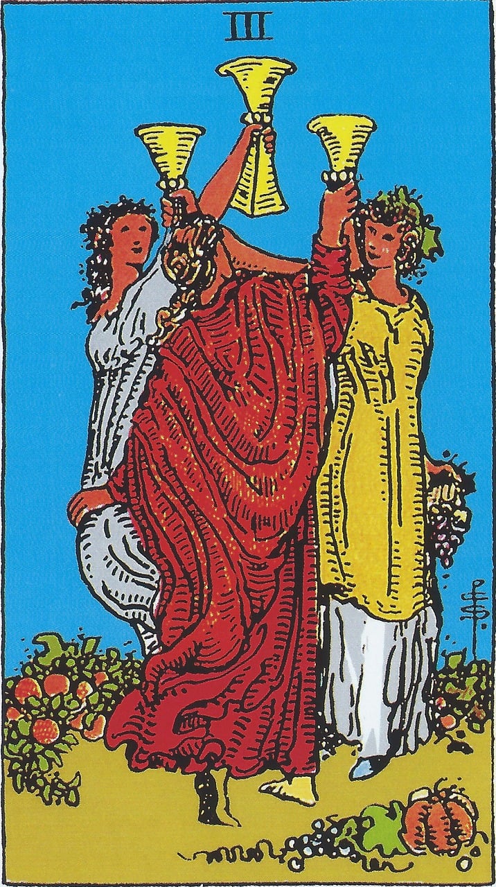 Three of Cups tarot card